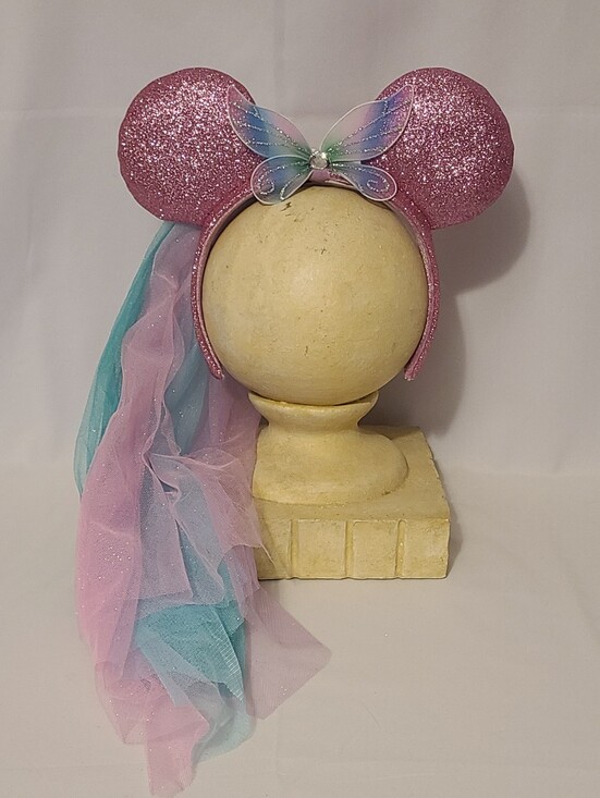 Disney Accessories - Disney Mickey Ears Butterfly Colorful With Veil